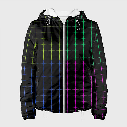 Женская куртка Color black multicolored stripes / 3D-Белый – фото 1