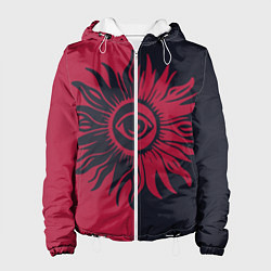 Женская куртка Солнце красно-синее