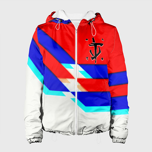 Женская куртка Doom geometry cyber sport / 3D-Белый – фото 1