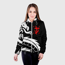 Куртка с капюшоном женская Doom dragon steel, цвет: 3D-белый — фото 2