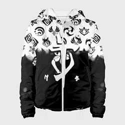 Женская куртка Doom черно белые аниме