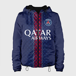 Куртка с капюшоном женская ПСЖ домашняя форма 25 26, цвет: 3D-черный