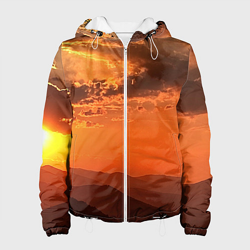 Женская куртка Закат на перевале актопрак / 3D-Белый – фото 1