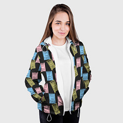 Куртка с капюшоном женская Советские билеты транспорта, цвет: 3D-белый — фото 2