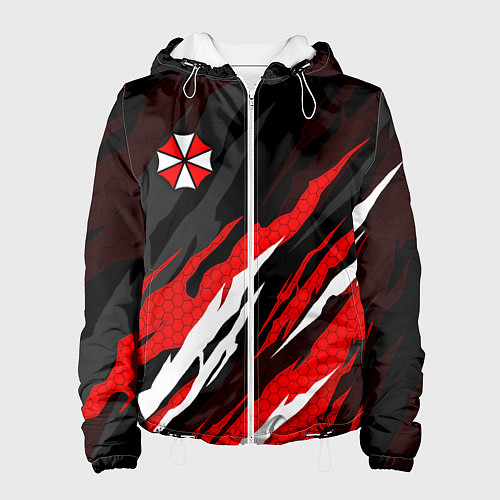 Женская куртка Umbrella - красное пламя / 3D-Белый – фото 1