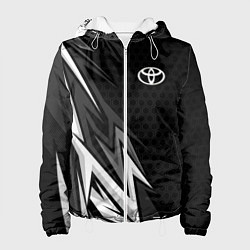 Куртка с капюшоном женская Toyota - монохром, цвет: 3D-белый