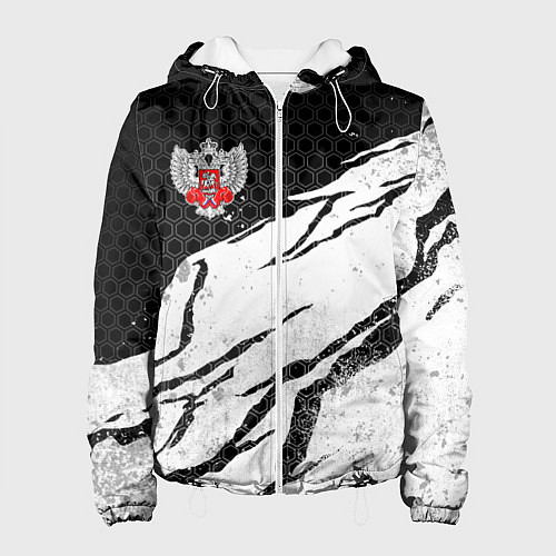 Женская куртка Федерация бокса России - белый затертый / 3D-Белый – фото 1