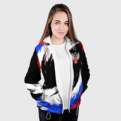 Куртка с капюшоном женская Федерация бокса РФ - краска, цвет: 3D-белый — фото 2