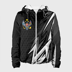 Куртка с капюшоном женская Российская империя - спортивный, цвет: 3D-белый