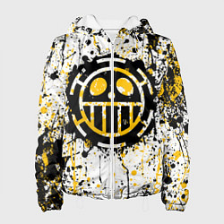 Куртка с капюшоном женская Пираты сердца - Ван Пис, цвет: 3D-белый