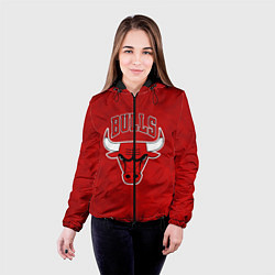 Куртка с капюшоном женская NBA Chicago Bulls, цвет: 3D-черный — фото 2