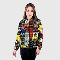 Куртка с капюшоном женская Metallica - обложки альбомов и песен, цвет: 3D-черный — фото 2