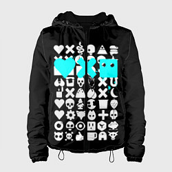 Куртка с капюшоном женская Love Death and Robots синий, цвет: 3D-черный