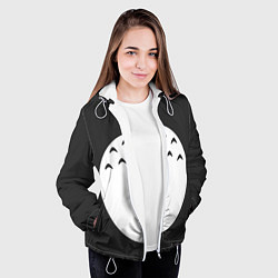 Куртка с капюшоном женская Тоторо живот, цвет: 3D-белый — фото 2