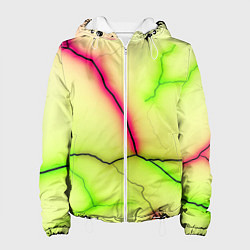 Куртка с капюшоном женская Multicolored lightning, цвет: 3D-белый