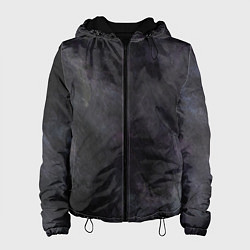 Куртка с капюшоном женская Абстракция - dark strokes of paint, цвет: 3D-черный