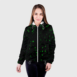 Куртка с капюшоном женская Color green khaki, цвет: 3D-белый — фото 2