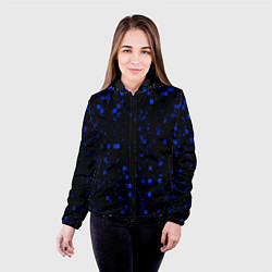Куртка с капюшоном женская Color blue khaki, цвет: 3D-черный — фото 2