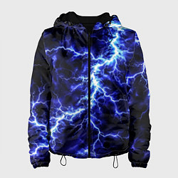 Куртка с капюшоном женская Мощнейший разряд молнии, цвет: 3D-черный