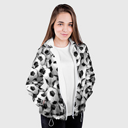 Куртка с капюшоном женская Игра в мяч, цвет: 3D-белый — фото 2