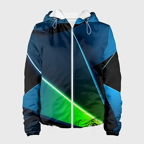 Женская куртка Neon colored geometric / 3D-Белый – фото 1