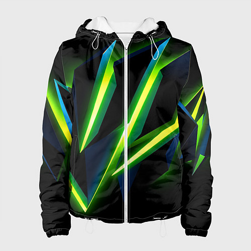 Женская куртка Geometric neon / 3D-Белый – фото 1