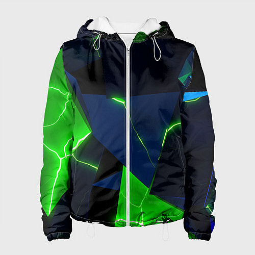 Женская куртка Neon tile green / 3D-Белый – фото 1