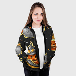 Куртка с капюшоном женская День хэллоуин, цвет: 3D-черный — фото 2