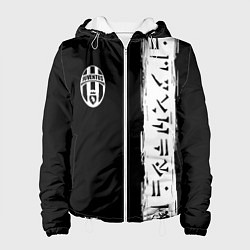 Куртка с капюшоном женская Ювентус символы гейм, цвет: 3D-белый