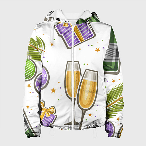 Женская куртка Новогодний вайб / 3D-Белый – фото 1