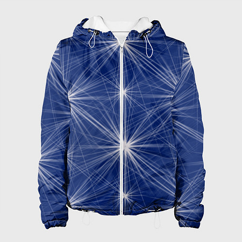 Женская куртка Звезды на синем фоне / 3D-Белый – фото 1