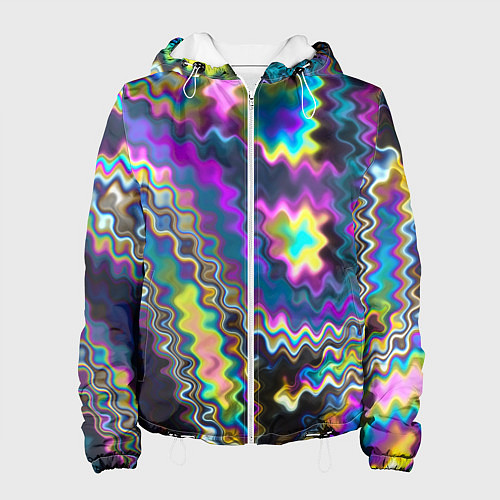 Женская куртка Абстракция переливы / 3D-Белый – фото 1