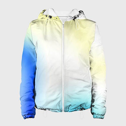 Женская куртка Color yellow blue white / 3D-Белый – фото 1