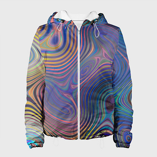 Женская куртка Абстрактная рябь / 3D-Белый – фото 1