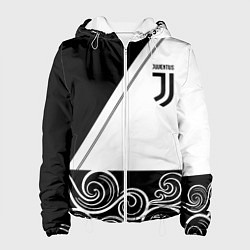 Женская куртка Ювентус геометрия полосы текстура