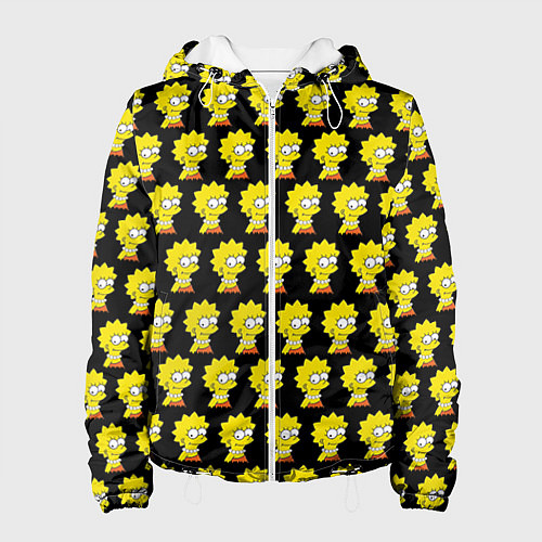 Женская куртка Лиза Симпсон: узор / 3D-Белый – фото 1