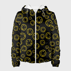 Куртка с капюшоном женская Nirvana Pattern, цвет: 3D-белый