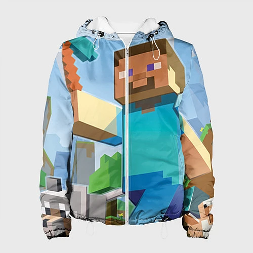Женская куртка Minecraft World / 3D-Белый – фото 1