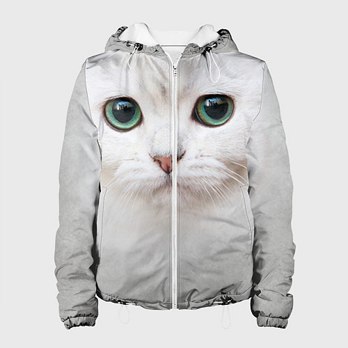Женская куртка Белый котик / 3D-Белый – фото 1