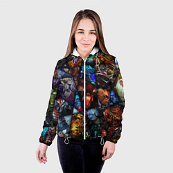 Куртка с капюшоном женская Dota 2: All Pick, цвет: 3D-белый — фото 2