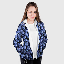 Куртка с капюшоном женская Черника, цвет: 3D-белый — фото 2