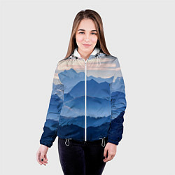 Куртка с капюшоном женская Горы, цвет: 3D-белый — фото 2