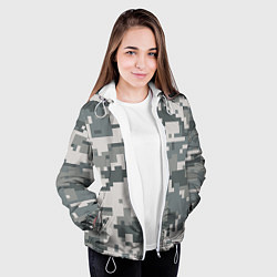 Куртка с капюшоном женская Камуфляж, цвет: 3D-белый — фото 2