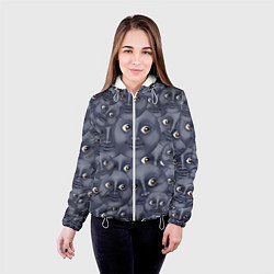 Куртка с капюшоном женская Эмодзи, цвет: 3D-белый — фото 2