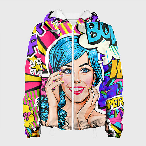 Женская куртка Pop art / 3D-Белый – фото 1