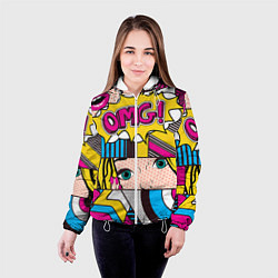 Куртка с капюшоном женская POP ART, цвет: 3D-белый — фото 2