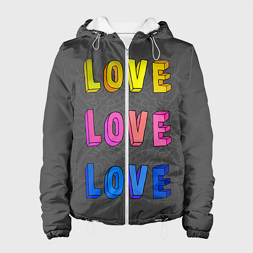 Женская куртка Love Love Love / 3D-Белый – фото 1