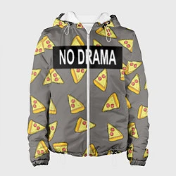 Куртка с капюшоном женская No drama, цвет: 3D-белый