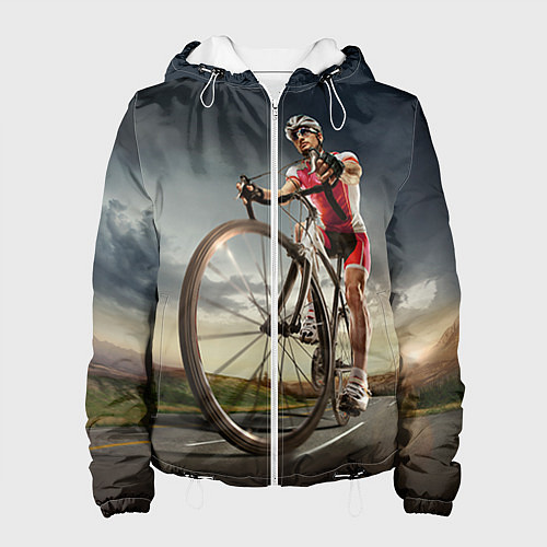 Женская куртка Велогонщик / 3D-Белый – фото 1