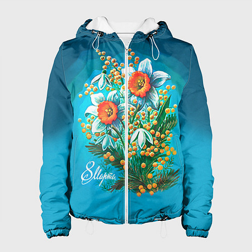 Женская куртка 8 марта ретро / 3D-Белый – фото 1